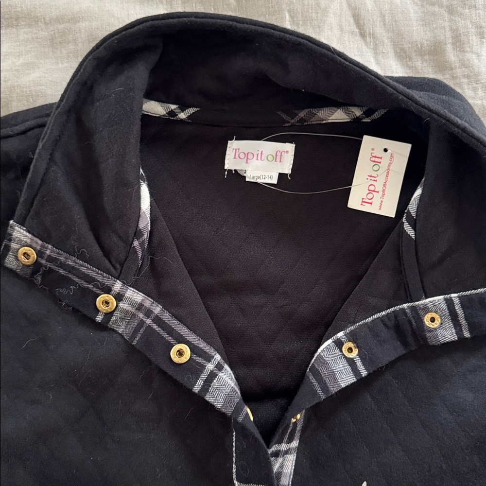 3/4 Button Up Sweater - Picture 2 of 4